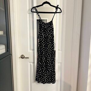 Faithfull the Brand Black & White Polka Dot Maxi Dress – Size XS